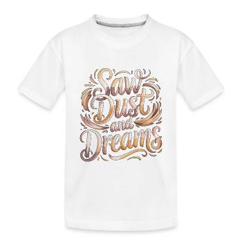 Ébéniste Saw Dust et Dreams Meubles sur mesure - T-shirt bio Premium Enfant - blanc - Devant