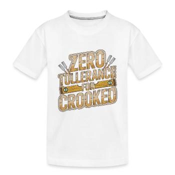 Ébéniste : tolérance zéro pour les meubles tordus - T-shirt bio Premium Enfant - blanc - Devant