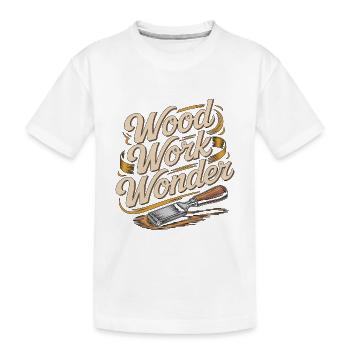 Cabinet Maker Wood Work Wonder Cabinet Expert - Kids' Premium Organic T-Shirt - white - Front