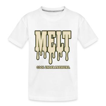 MELT – Cool Under Pressure | Humor about Stress - Kids' Premium Organic T-Shirt - white - Front
