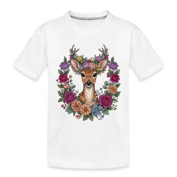 Festival folklorique des bois de cerf Remplacement des costumes traditionnels - T-shirt bio Premium Enfant - blanc - Devant