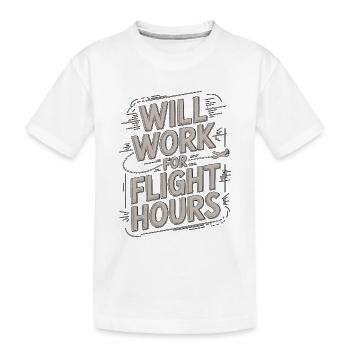 Pilote privé travaillera pour un passionné d’aviation - T-shirt bio Premium Enfant - blanc - Devant