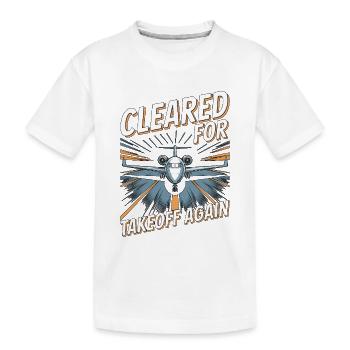 Pilote privé autorisé au décollage Aviation privée - T-shirt bio Premium Enfant - blanc - Devant