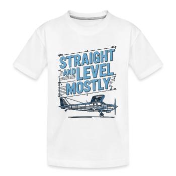 Hôtesse de l’air en droit et en niveau privé - T-shirt bio Premium Enfant - blanc - Devant