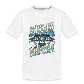 Pilote privé pilote automatique engagé instructeur de vol - T-shirt bio Premium Enfant - blanc - Devant