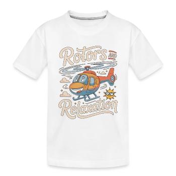 Rotors de pilote privé et aviation de relaxation - T-shirt bio Premium Enfant - blanc - Devant
