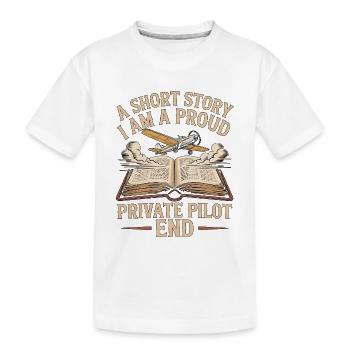 Pilote privé : une courte histoire Je suis hôtesse de l’air - T-shirt bio Premium Enfant - blanc - Devant