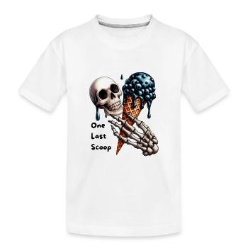 Crâne avec motif gothique de glace aux myrtilles - T-shirt bio Premium Enfant - blanc - Devant
