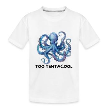Poulpe aquarelle en bleu – Motif marin - T-shirt bio Premium Enfant - blanc - Devant