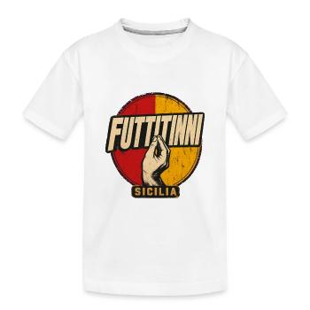 Futtitinni Sicilia Sicilian Flag Italian Island Pr - Kids' Premium Organic T-Shirt - white - Front