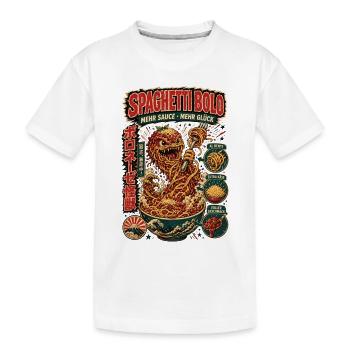Spaghetti Bolo Mehr Sauce Shirt - Kinder Premium Bio T-Shirt - Weiß - Vorne
