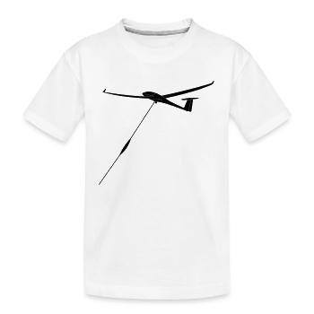 Windenstart Segelflieger - Kinder Premium Bio T-Shirt - Weiß - Vorne