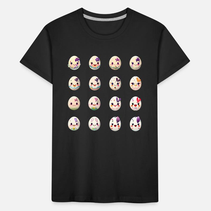 Easter Egg with Face Easter Eggs Character Kids' Premium Organic T-Shirt