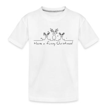 Noël Rudolf Elch - Groupe de rennes - T-shirt bio Premium Enfant - blanc - Devant
