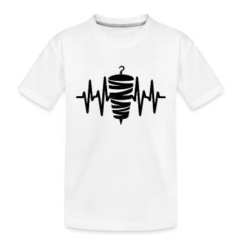 Kebab Grill Herzschlag - Kinder Premium Bio T-Shirt - Weiß - Vorne