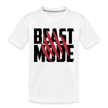Colors can be changed | Beast Fashion - Kids' Premium Organic T-Shirt - white - Front