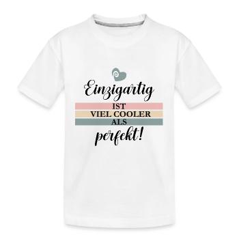 Einzigartig - Kinder Premium Bio T-Shirt - Weiß - Vorne