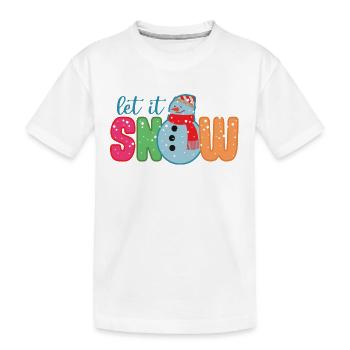 Let It Snow Funny Snowman Winter Christmas Gift - T-shirt bio Premium Enfant - blanc - Devant