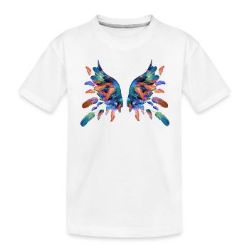ailes d’ange, ailes, ailes d’ange, plumes, plumes - T-shirt bio Premium Enfant - blanc - Devant