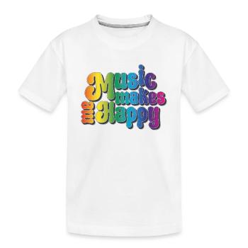 La musique me rend heureux - T-shirt bio Premium Enfant - blanc - Devant