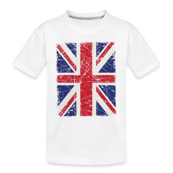 Union Jack - Kids' Premium Organic T-Shirt - white - Front