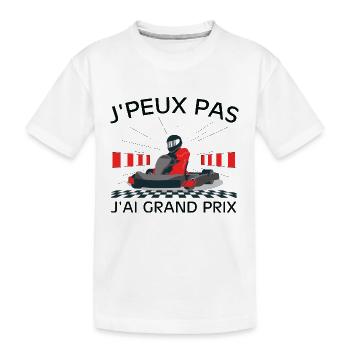 Ich kann nicht, ich habe ein Grand-Prix-Autorennen - Kinder Premium Bio T-Shirt - Weiß - Vorne