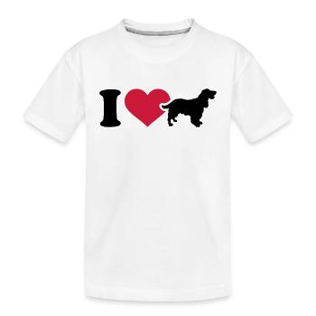 Cocker Spaniel - Kinder Premium Bio T-Shirt - Weiß - Vorne