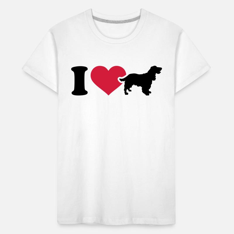 I love Cocker Spaniel Kids' Premium Organic T-Shirt