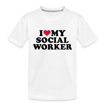 Sozialarbeiter - Kinder Premium Bio T-Shirt - Weiß - Vorne