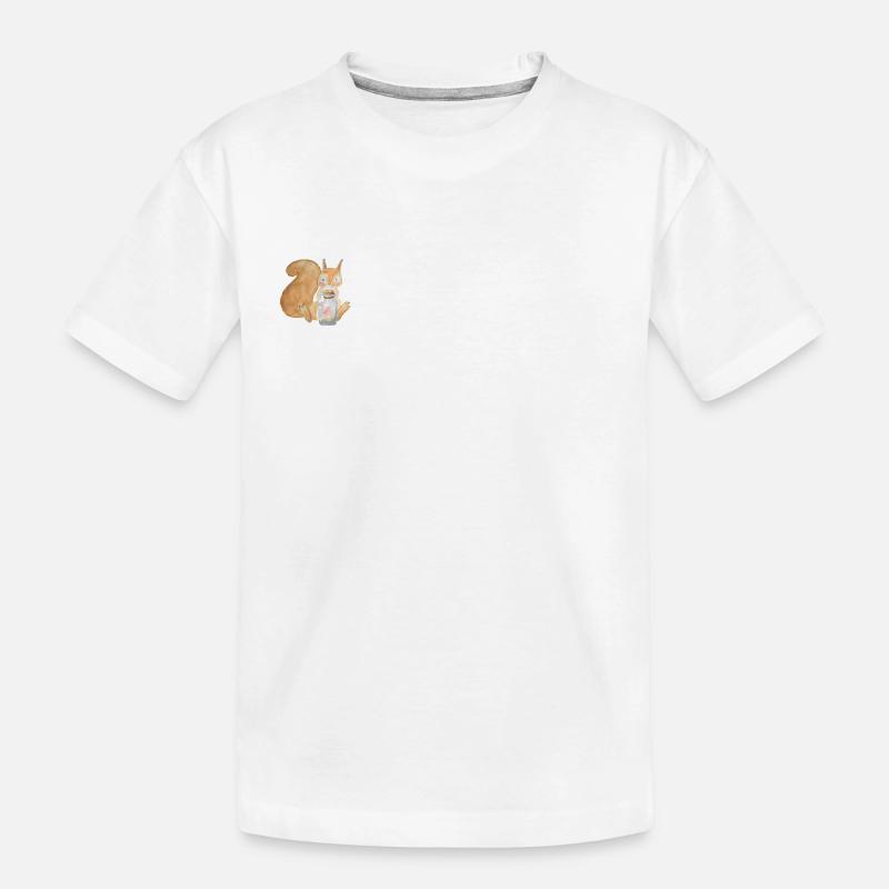 Dein glückliches Eichhörnchen - Kinder Premium Bio T-Shirt - Weiß