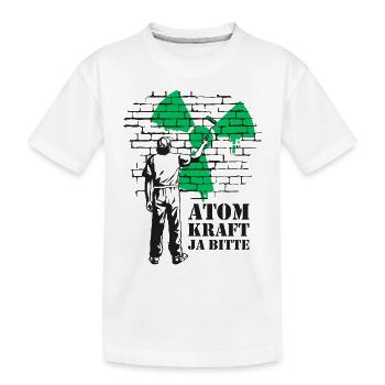 Atomkraft Ja bitte, Ja zu Atomenergie - Kinder Premium Bio T-Shirt - Weiß - Vorne