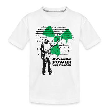 Atomkraft Ja bitte, Ja zu Atomenergie - Kinder Premium Bio T-Shirt - Weiß - Vorne