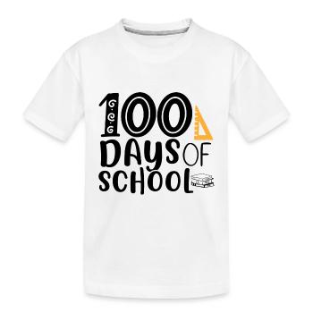 100 jours d’école - T-shirt bio Premium Enfant - blanc - Devant