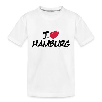 J'aime Hambourg / J'aime Hambourg - T-shirt bio Premium Enfant - blanc - Devant
