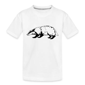 Dachs - Kinder Premium Bio T-Shirt - Weiß - Vorne