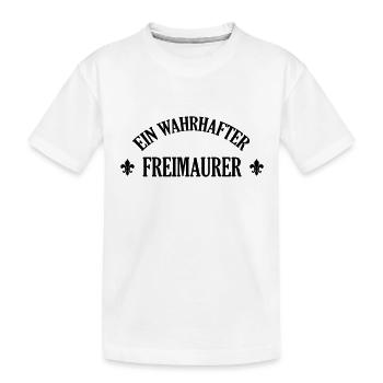 Freimaurer Freimaurerin Freimaurerei Freiheit - Kinder Premium Bio T-Shirt - Weiß - Vorne