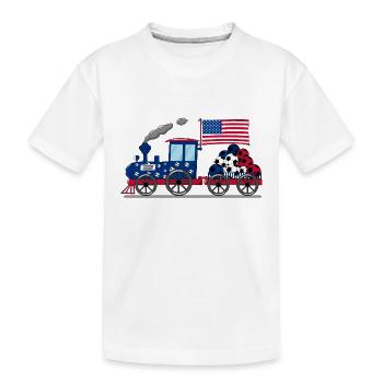 Chemin de fer de flag-football des États-Unis - T-shirt bio Premium Enfant - blanc - Devant