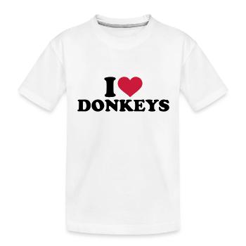 I love Donkeys - T-shirt bio Premium Enfant - blanc - Devant