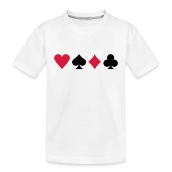 Poker - T-shirt bio Premium Enfant - blanc - Devant