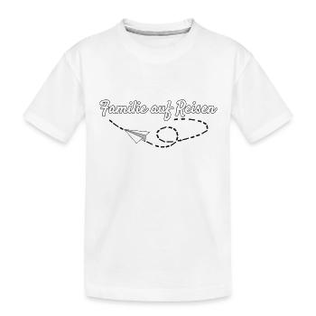 Papierflieger für Familie auf Reisen - Kinder Premium Bio T-Shirt - Weiß - Vorne