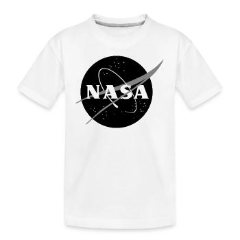 NASA Logo Classique Noir et Blanc - T-shirt bio Premium Enfant - blanc - Devant