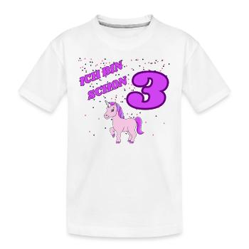 ICH BIN SCHON 3. Geburtstag - Kinder Premium Bio T-Shirt - Weiß - Vorne