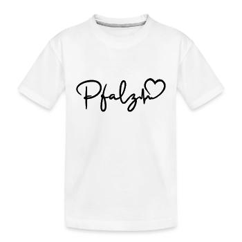 Pfalz Herzschlag - Kinder Premium Bio T-Shirt - Weiß - Vorne