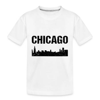 Chicago Skyline City Chicago - Kids' Premium Organic T-Shirt - white - Front