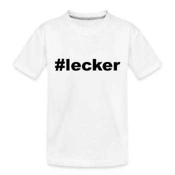 hashtag lecker - Kinder Premium Bio T-Shirt - Weiß - Vorne