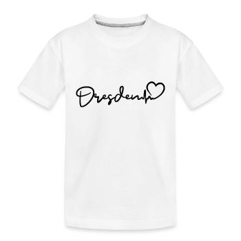 Battement de cœur de Dresde Dresde - T-shirt bio Premium Enfant - blanc - Devant