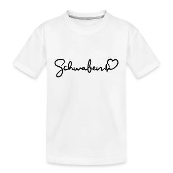 Schwaben Herzschlag - Kinder Premium Bio T-Shirt - Weiß - Vorne