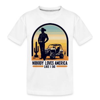 Amoureux de l’Amérique - T-shirt bio Premium Enfant - blanc - Devant