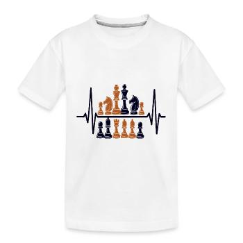 Schachfiguren König Strategie Design - Kinder Premium Bio T-Shirt - Weiß - Vorne