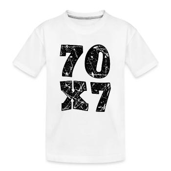 Vergebung 70 mal 7 mal Offenbarung Bibel - Kinder Premium Bio T-Shirt - Weiß - Vorne